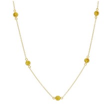 Collier en argent 925 plaqué or plusieurs pierres de naissance CZ et citrines