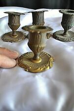 Ancien porte-bougie en laiton, à visser et sa rosace (Pour création artistique)