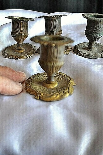 Ancien porte bougie laiton - ancien, porte-bougie