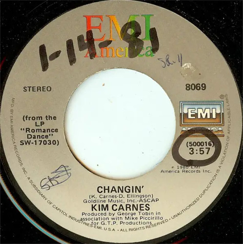 Kim carnes changin vinyle - carnes,