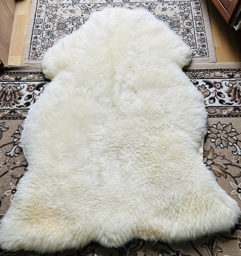 Tapis peau mouton blanc - en, de