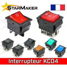 KCD4 Interrupteur à bascule 31x25mm 230V 16A - 4 et 6 pins à voyant encastrable