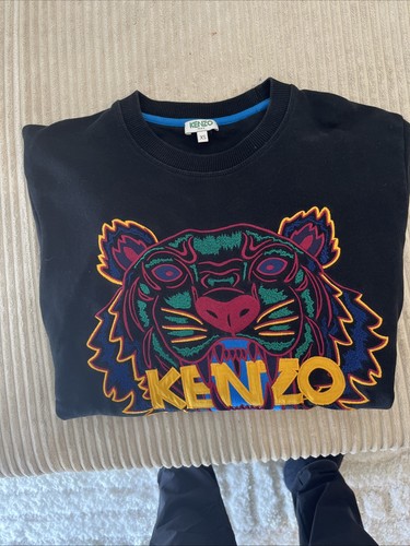 Pull kenzo noir tigre taille - kenzo,