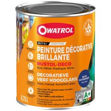 OWATROL - Peint.Rustol deco antirouille 0.75l bleu outremer ral 5002