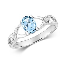 Bague Femme Or Blanc 9 k/carat