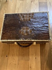 Valise ancienne crocodile - valise,