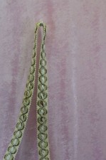 ANCIEN 17 M DE GALON PASSEMENTERIE TISSU LAINE BRODERIE RIDEAUX DOUBLE RUBAN