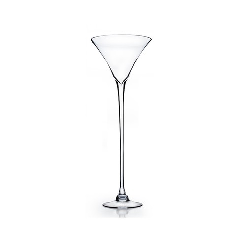 Martini glass floral vase - glass,