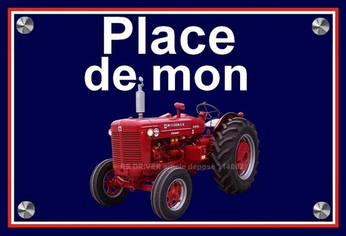 Plaque place mon tracteur - place, de