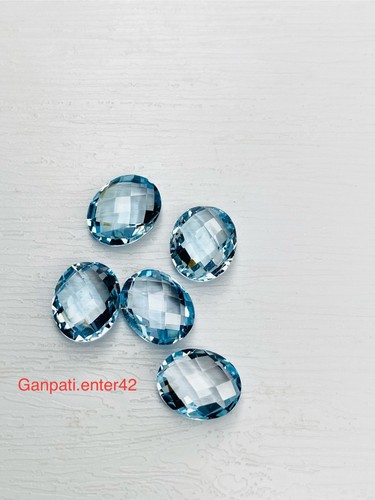 Topaze bleu briolette - bleu, les