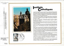 sb feuillet CEF France  instituts catholiques  Lille Lyon  Paris 1977