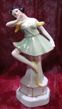 Figurine Statue Danseuse Style Art Deco Style Art Nouveau Porcelaine