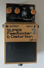 Pédale d'effet Boss DF-2 Super Feedbacker & Distortion pour guitare 100 V ave...