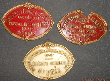 PLAQUES  CONCOURS HIPPIQUE chevaux équitation  vintage déco loft x 3