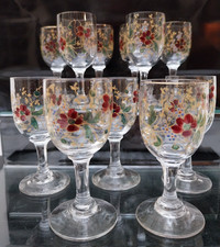 VERRES à LIQUEUR  Peint main émaillé, CAVE à LIQUEUR, CABARET vendu à l'unité