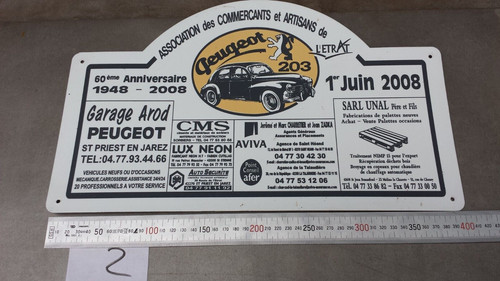 Plaque rallye plastique - 2/,
