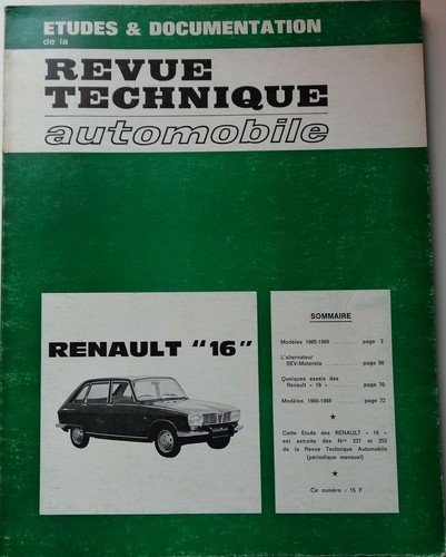 Rta renault 16 - -,