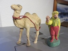 Santon Devineau chameau floqué et chamelier TBE