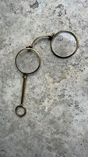 Lorgnon, binocle, métal doré, verres, Art Nouveau, avec système de pliage