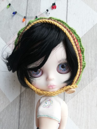 Blythe hamburger hat handmade - blythe,