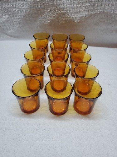 Verres vintage ambré - ,
