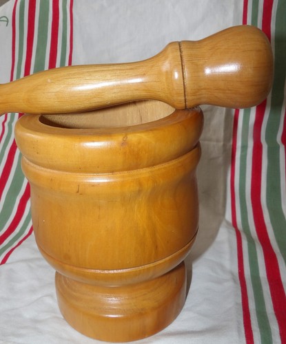 Mortier pilon bois - et, en