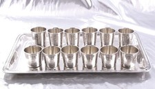 SPLENDIDE ARMORIE MARQUIS SERVICE A LIQUEUR - ARGENT MASSIF MINERVE VERMEIL XIX