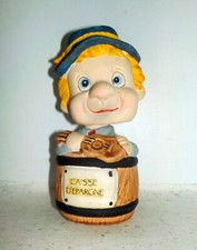 Tirelire en terre cuite peinte