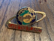 Vintage HARD ROCK CAFE Pin- NEWPORT BEACH- Save the Planet- New in bag