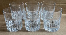 Lot de 6 grands verres à Whisky ou à Eau en Cristal de BACCARAT. Modèle Rotary