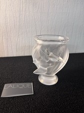 Vase décor oiseaux en cristal