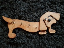 ANCIEN PORTE MANTEAU MURAL BOIS CHIEN VINTAGE CHAMBRE ENFANT