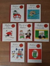 Lot 7 anciens livres Babar