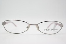 Lunettes Dolce Gabbana DG 617 Argent Violet Ovales Monture De Lunettes Neuves