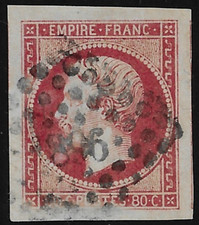 FRANCE EMPIRE N°17 A CARMIN/ROSE  GRANDES MARGES VOISIN SUPERBE