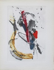 Jean MIOTTE - Gravure originale Pointe sèche & Carborundum non signée 