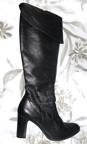 Bottes cuir noir - à, revers