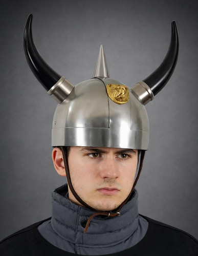 Casque acier guerrier - en,
