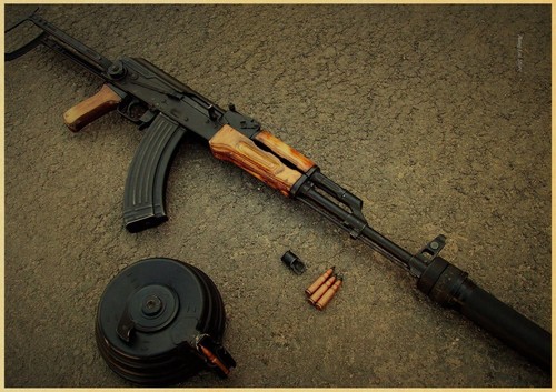 Poster affiche arme gun ak47 - affiche,