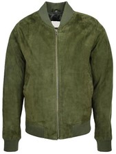 Blouson bomber homme cuir - , daim