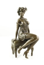 Sculpture belle femme assise - sculpture,