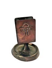 ancien porte boite d'allumettes de comptoir médina cuivre laiton oriental