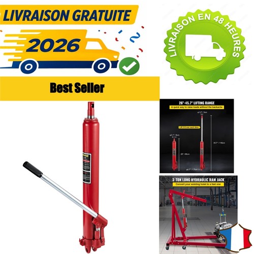 Vérin hydraulique long - , vevor