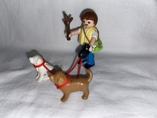 Playmobil Enfant Et 2 Chiens Animaux City Parc