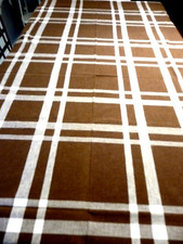 Vintage  Nappe coton marron et