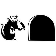 Rat bansky peinture art mural