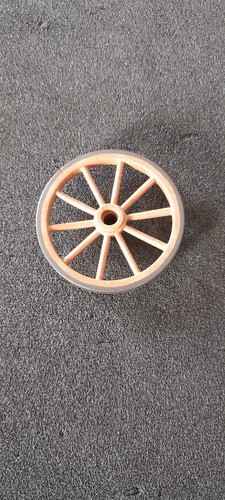 Roue bicolore marron noir - roue,