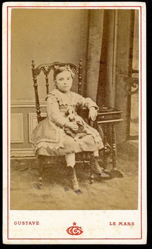 Cdv 1880 fillette poupée - c.,