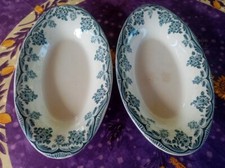 2 Raviers anciens Terre de Fer Choisy le Roi HB et Cie Modèle Bordeaux Bleu