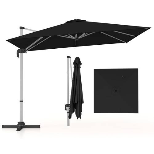 Parasol déporté 3x3m carré - 3x3m,